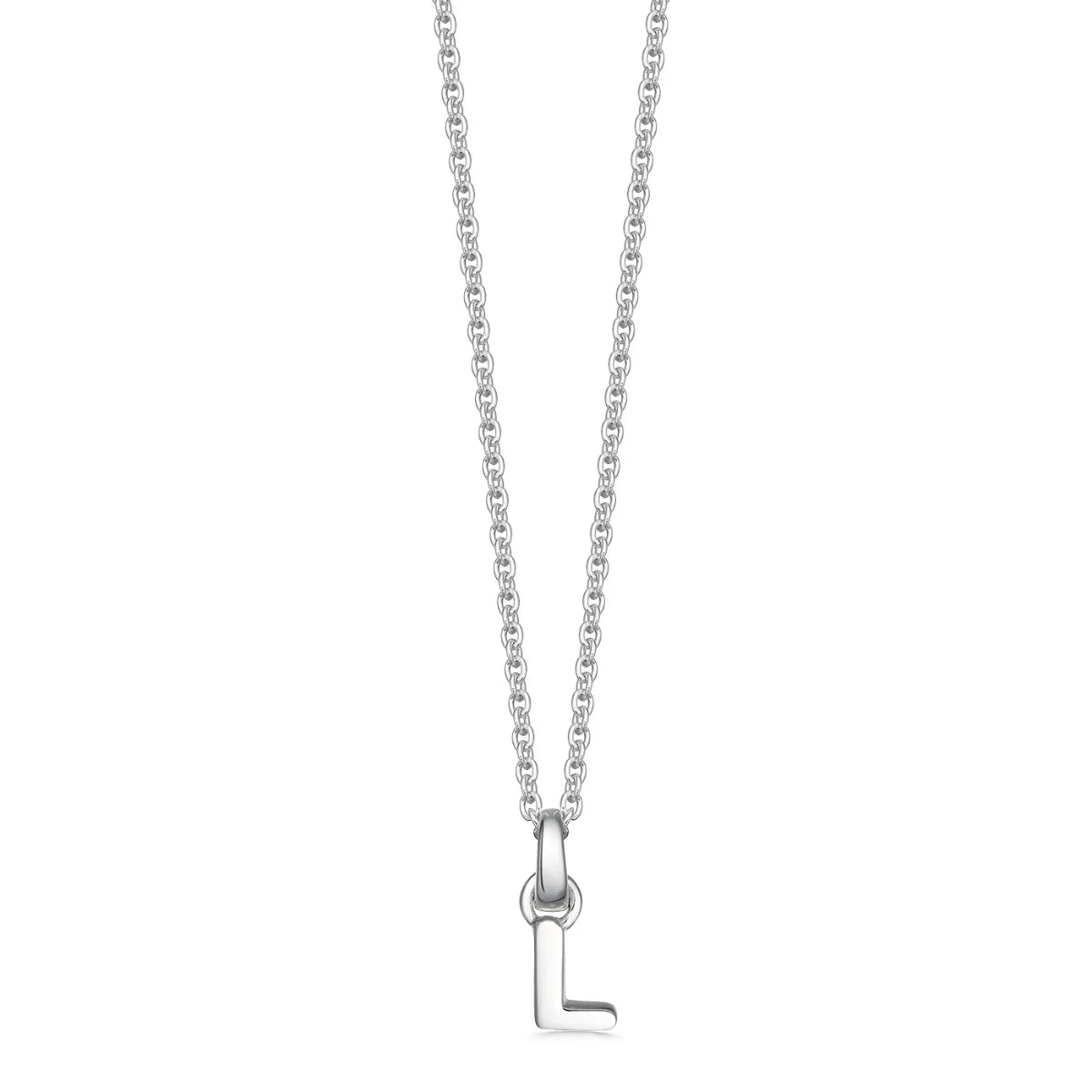 Sterling Silver Mini Letter Initial Necklace - hersey-and-son