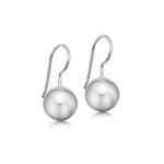 Silver Ball Drop Earrings - hersey-and-son