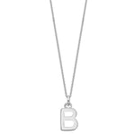 Sterling Silver Chunky Initial Necklace - hersey-and-son