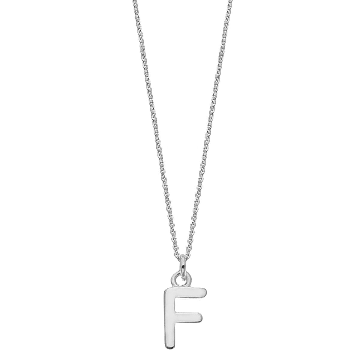 Sterling Silver Chunky Initial Necklace - hersey-and-son