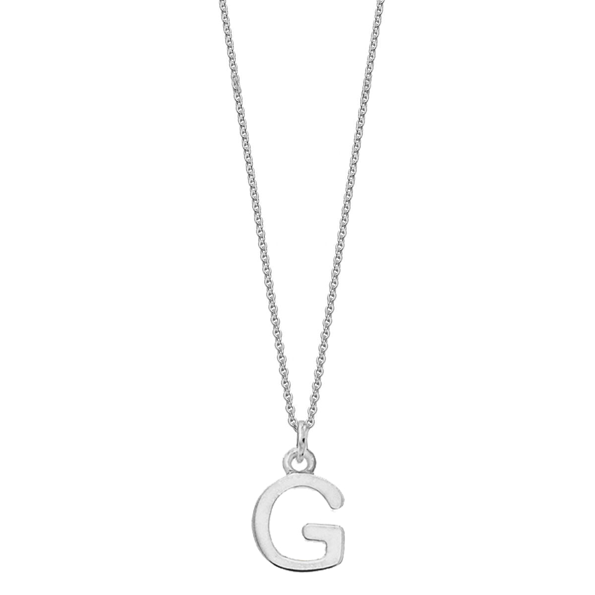 Sterling Silver Chunky Initial Necklace - hersey-and-son