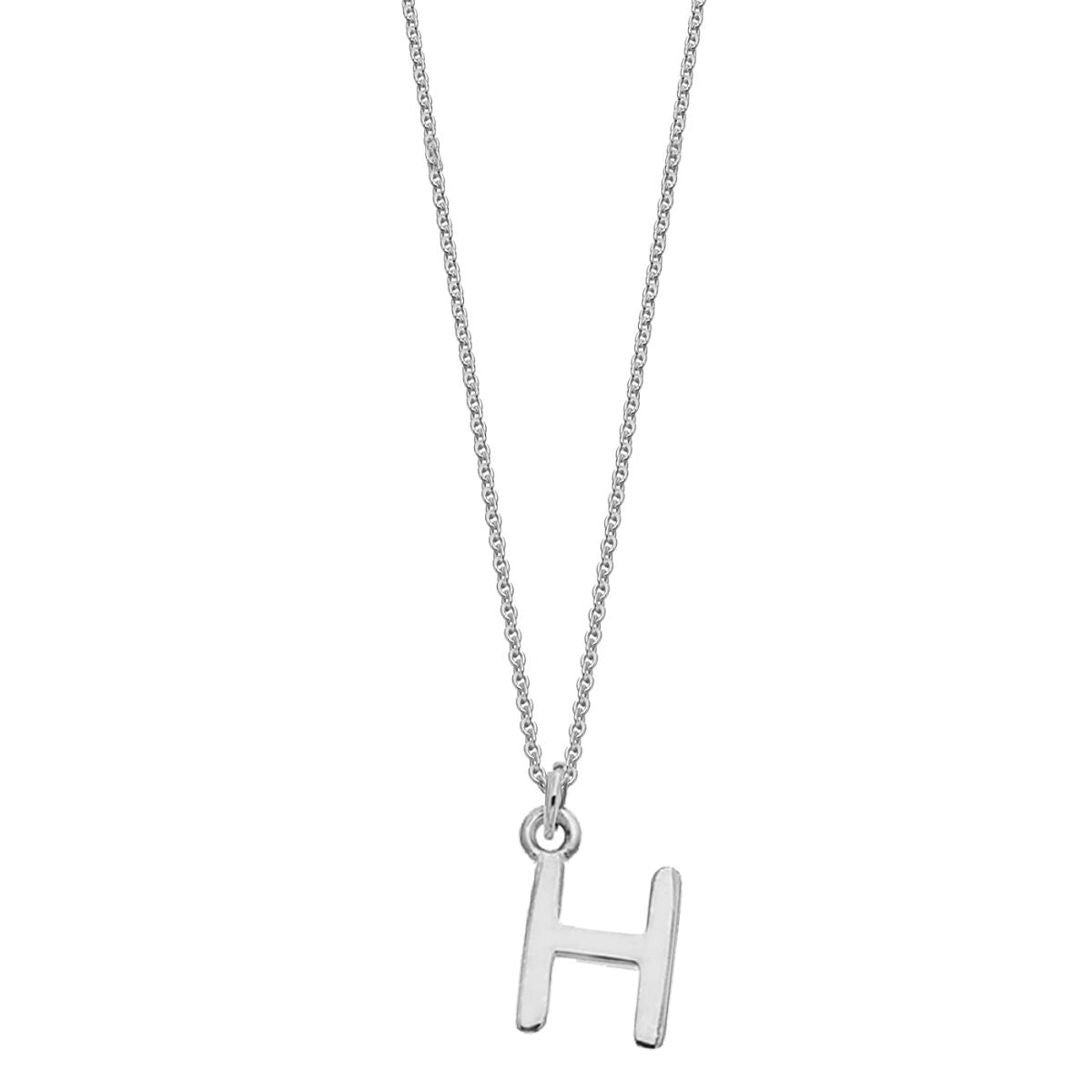 Sterling Silver Chunky Initial Necklace - hersey-and-son