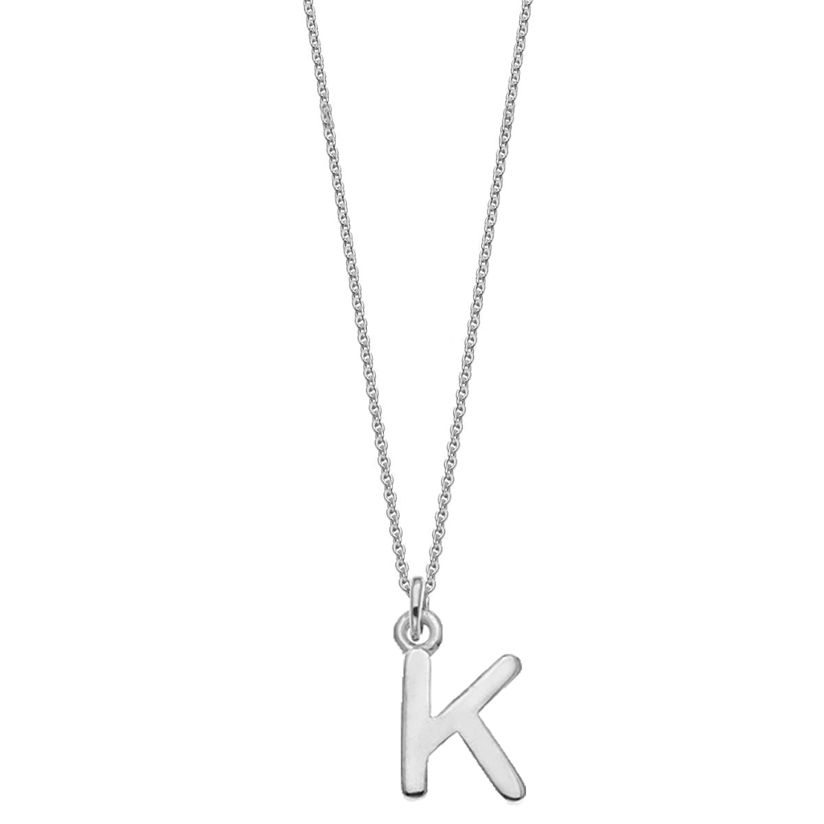 Sterling Silver Chunky Initial Necklace - hersey-and-son