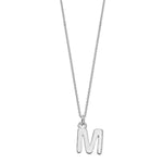 Sterling Silver Chunky Initial Necklace - hersey-and-son