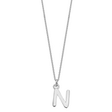 Sterling Silver Chunky Initial Necklace - hersey-and-son