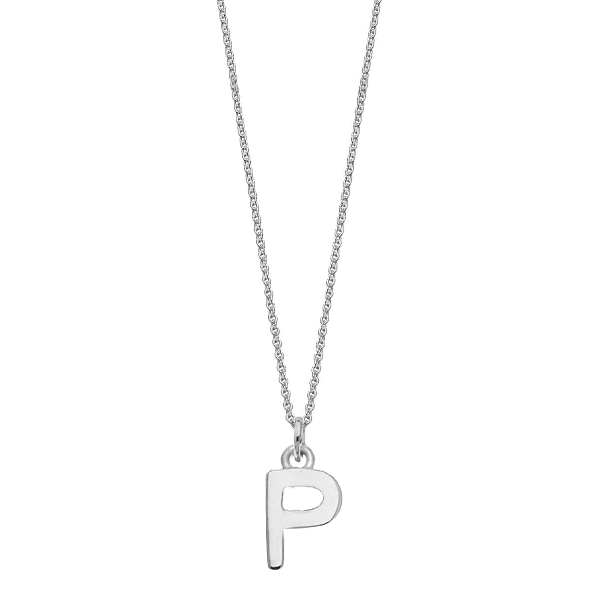 Sterling Silver Chunky Initial Necklace - hersey-and-son