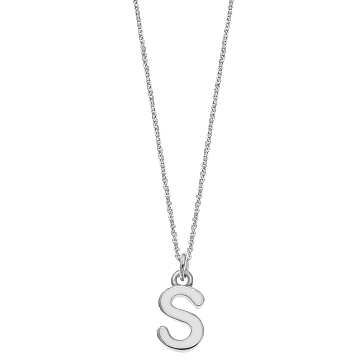 Sterling Silver Chunky Initial Necklace - hersey-and-son