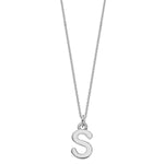 Sterling Silver Chunky Initial Necklace - hersey-and-son