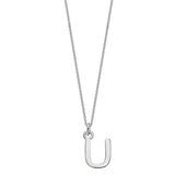 Sterling Silver Chunky Initial Necklace - hersey-and-son