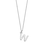 Sterling Silver Chunky Initial Necklace - hersey-and-son