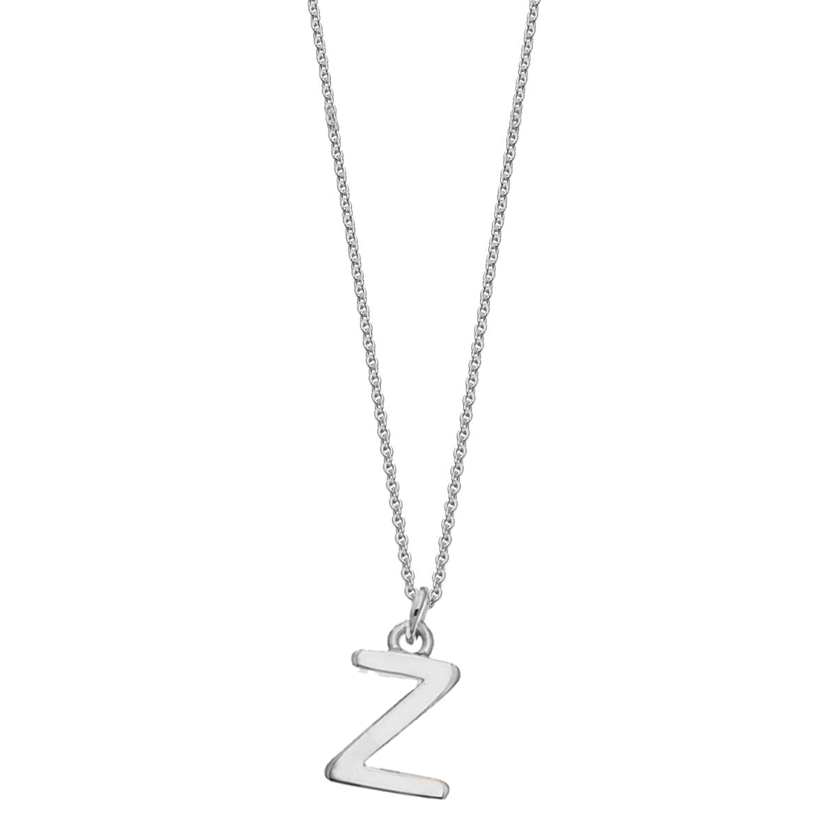 Sterling Silver Chunky Initial Necklace - hersey-and-son