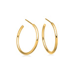 Gold Plated and Silver Hoop Earrings - hersey-and-son