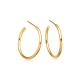 Gold Plated and Silver Hoop Earrings - hersey-and-son