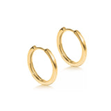 Gold Plated Huggie Hoop Earrings - Various Sizes - hersey-and-son