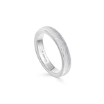 Deluxe Hammered Argentium Silver Court Ring - 4mm - hersey-and-son