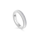 Deluxe Hammered Argentium Silver Court Ring - 4mm - hersey-and-son