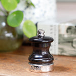 Silver & Blackwood Capstan 63mm Peppermill - hersey-and-son