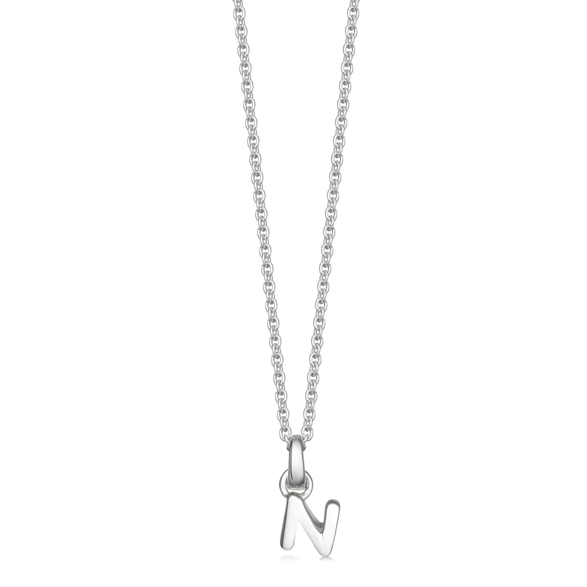 Sterling Silver Mini Letter Initial Necklace - hersey-and-son