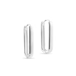 Sterling Silver or 22c Gold Plated Oblong Hoop Earrings - hersey-and-son