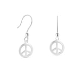 Sterling Silver Peace Earrings - hersey-and-son