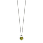 Sterling Silver Birthstone Necklace - hersey-and-son