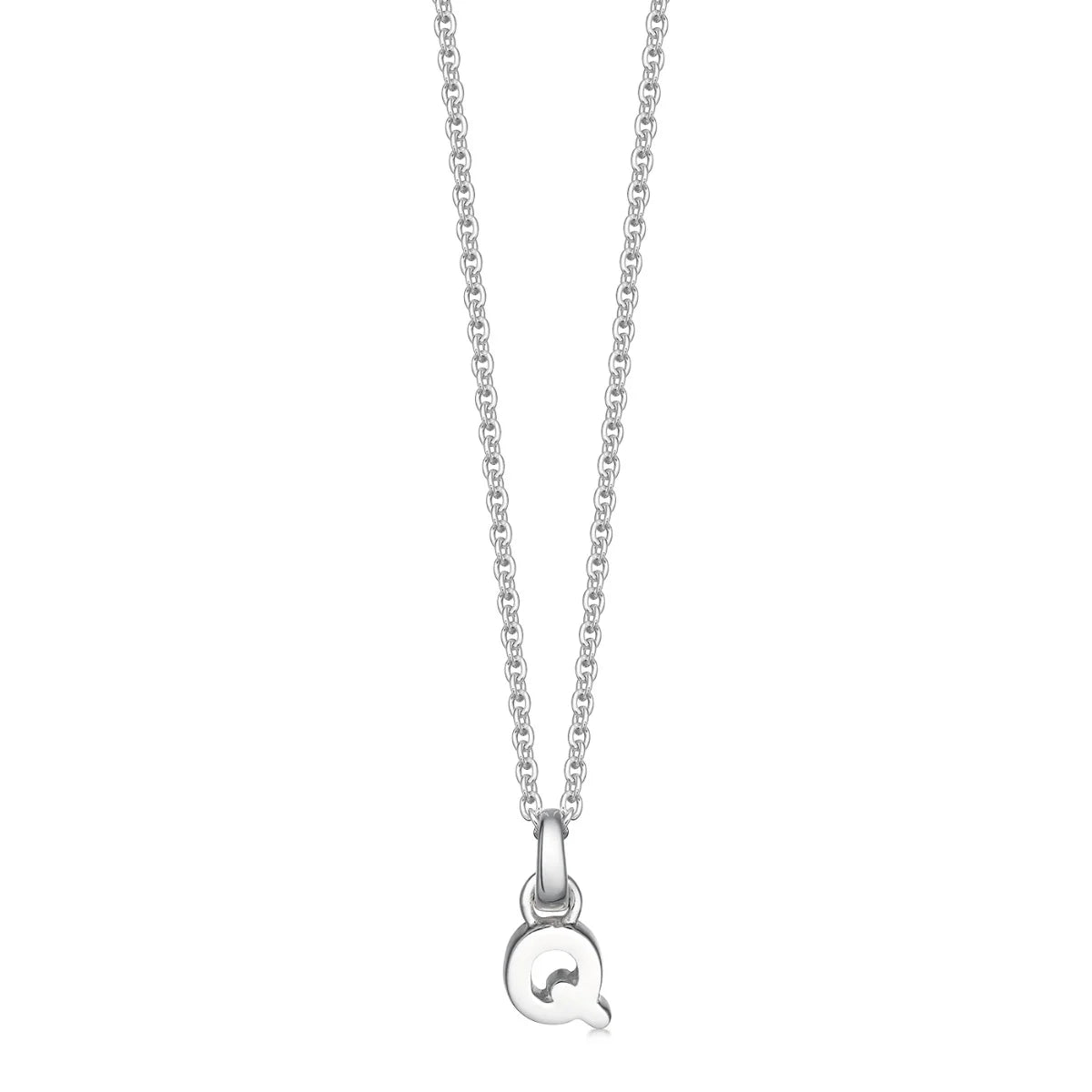 Sterling Silver Mini Letter Initial Necklace - hersey-and-son