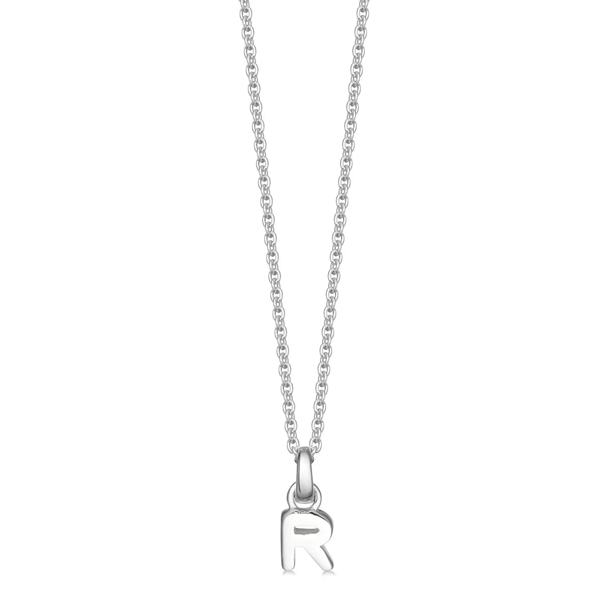 Sterling Silver Mini Letter Initial Necklace - hersey-and-son