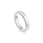 Deluxe Argentium Silver Court Ring - 4mm - hersey-and-son