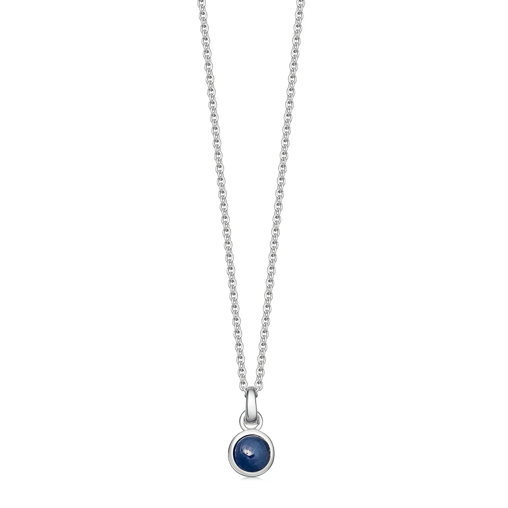 Sterling Silver Birthstone Necklace - hersey-and-son