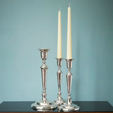 Silver Candlestick - V Stem 10.5"