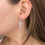 Sterling Silver Snake Earrings - hersey-and-son