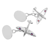 Silver Spitfire Cufflinks - hersey-and-son