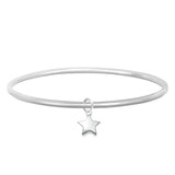 Sterling Silver Star Bangle - hersey-and-son