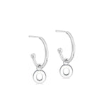 Silver Initial Hoop Earrings - hersey-and-son