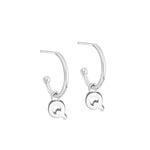 Silver Initial Hoop Earrings - hersey-and-son