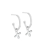 Silver Initial Hoop Earrings - hersey-and-son