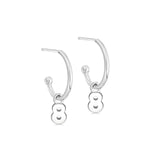 Silver Number Hoop Earrings - hersey-and-son