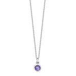 Sterling Silver Birthstone Necklace - hersey-and-son