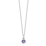 Sterling Silver Birthstone Necklace - hersey-and-son