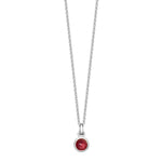 Sterling Silver Birthstone Necklace - hersey-and-son