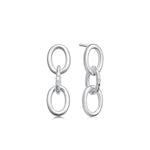 Sterling Silver Chain Link Earrings - hersey-and-son