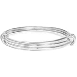 Sterling Silver Triple Wire Expanding Bangle - hersey-and-son