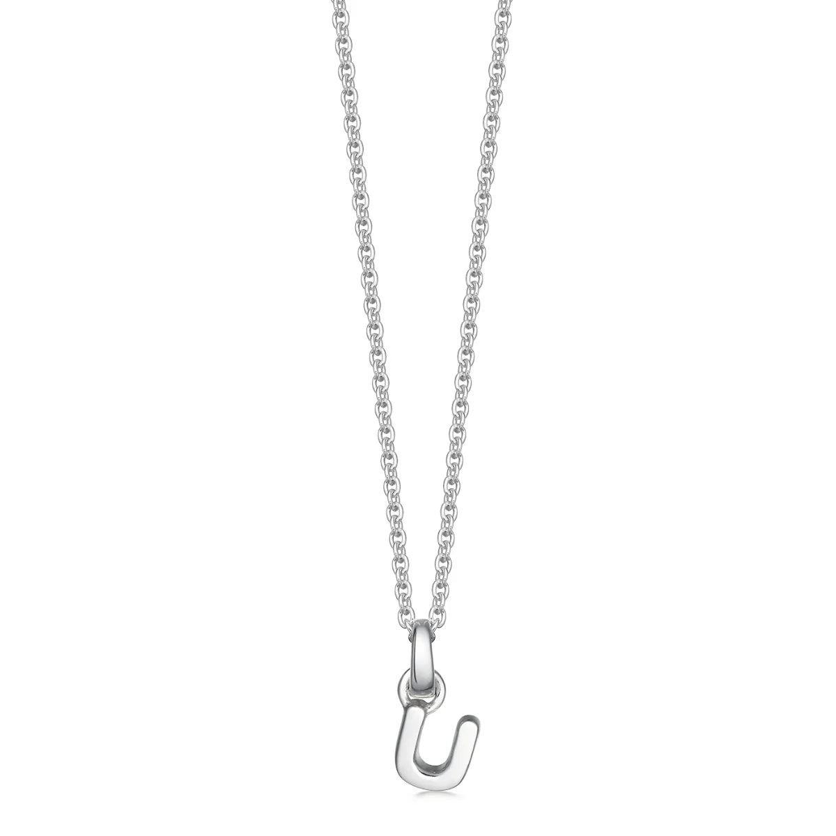 Sterling Silver Mini Letter Initial Necklace - hersey-and-son