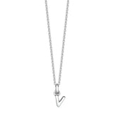 Sterling Silver Mini Letter Initial Necklace - hersey-and-son