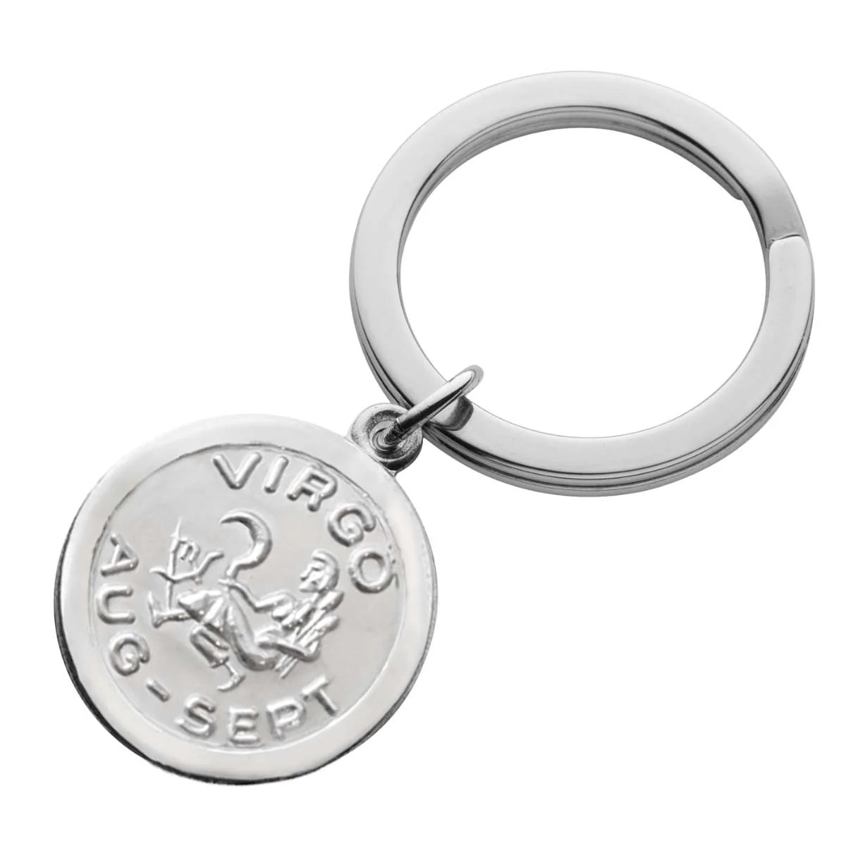 Sterling Silver Zodiac Keyring - hersey-and-son