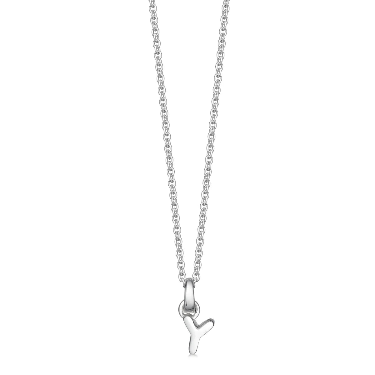 Sterling Silver Mini Letter Initial Necklace - hersey-and-son