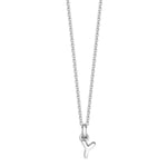 Sterling Silver Mini Letter Initial Necklace - hersey-and-son