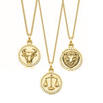 18ct Gold plated Silver Zodiac Necklace - hersey-and-son