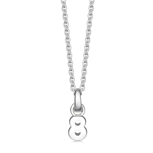 Silver Number 8 Pendant Necklace | |Hersey & Son Silversmiths