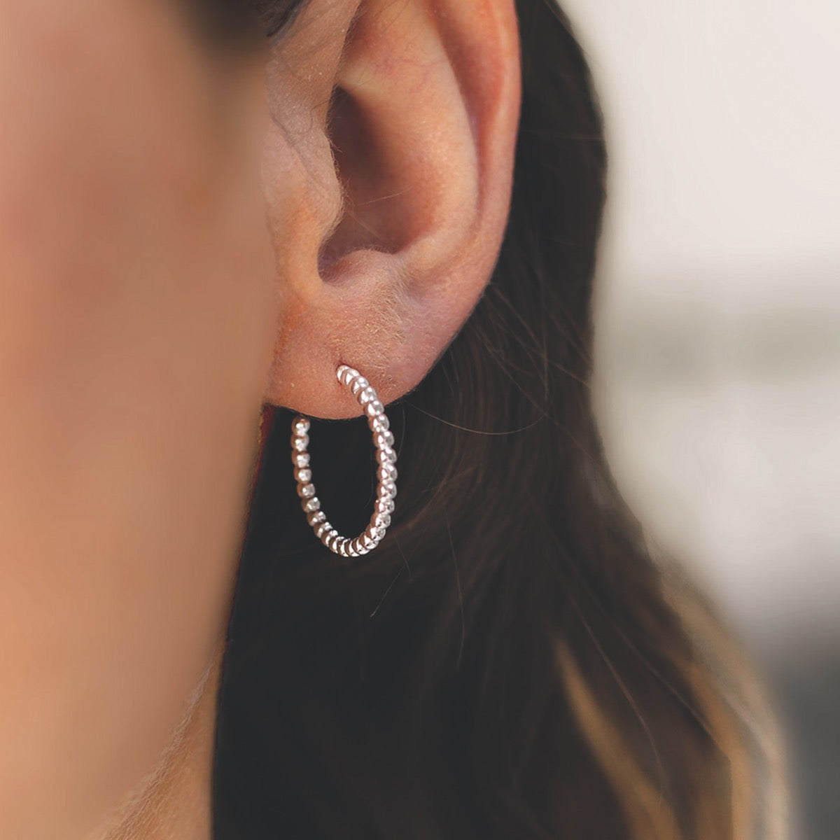 Sterling silver hoop hot sale earrings near me